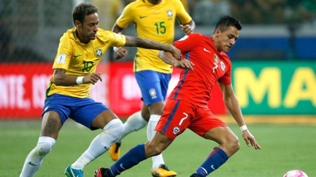 Alexis Sanchez, Neymar, Brazil, Chile, World Cup Qualifying