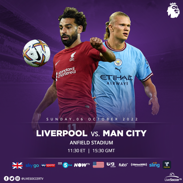 Liverpool, Manchester City, English Premier League, Broadcast Listings