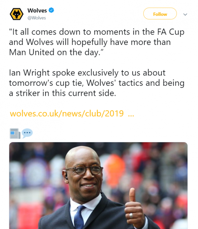 Ian Wright, Wolves, Manchester United, FA Cup