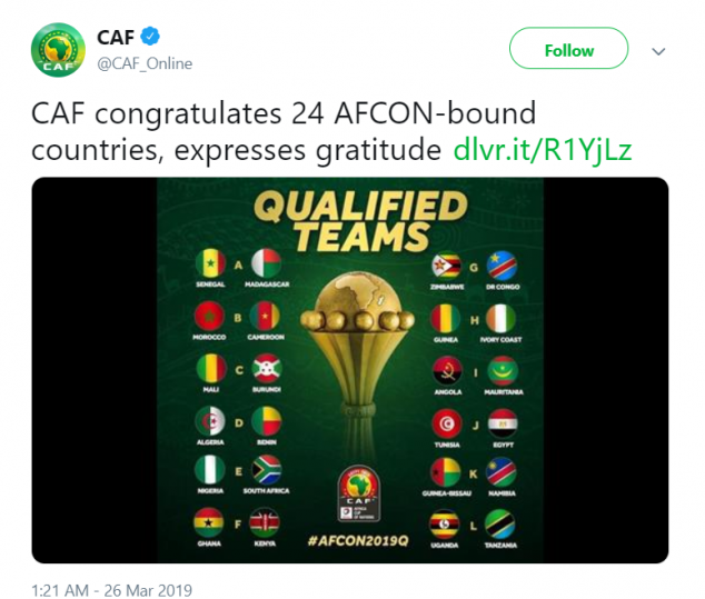 Africa Cup of Nations 2019, Senegal, Nigeria, Egypt, Burundi