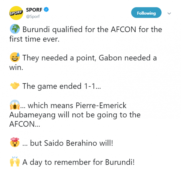 Pierre-Emerick Aubameyang, Gabon, Burundi, AFCON Qualifiers
