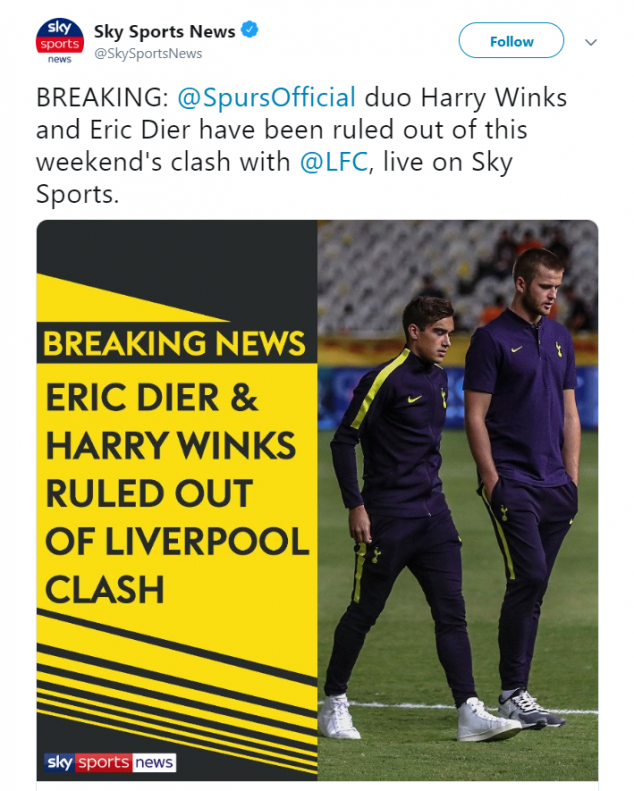 Eric Dier, Harry Winks, Liverpool, Tottenham, English Premier League
