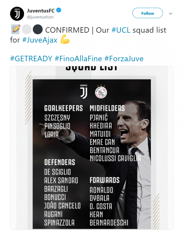 Giorgio Chiellini, Juventus, Ajax, UEFA Champions League