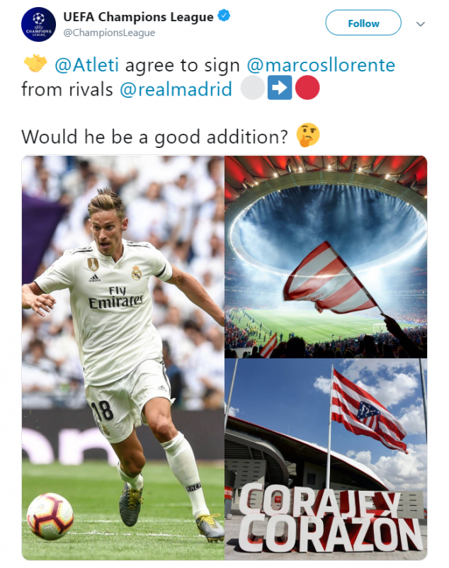 Marcos Llorente, Atletico Madrid, Real Madrid, La Liga