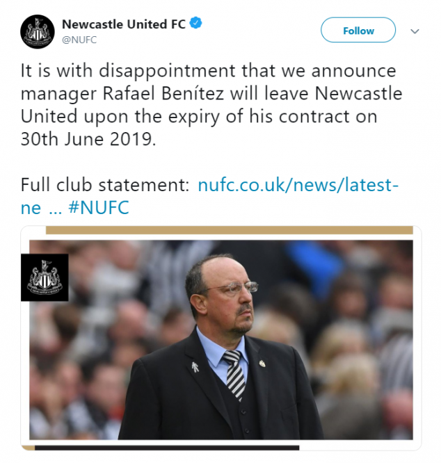 Rafael Benitez, Newcastle, English Premier League