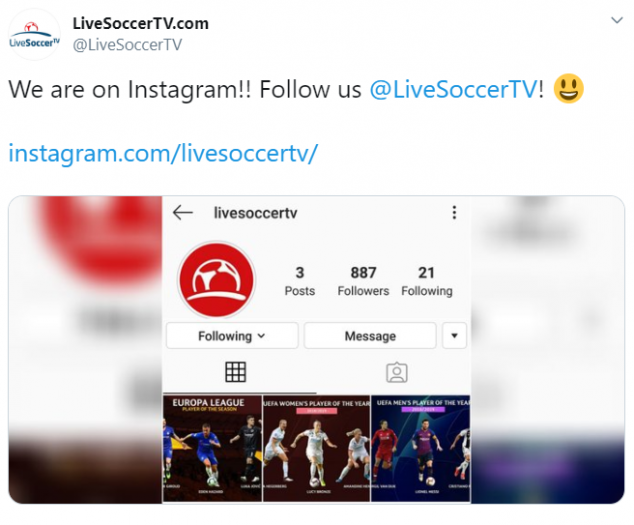 Live Soccer TV, LSTV, Instagram, IG