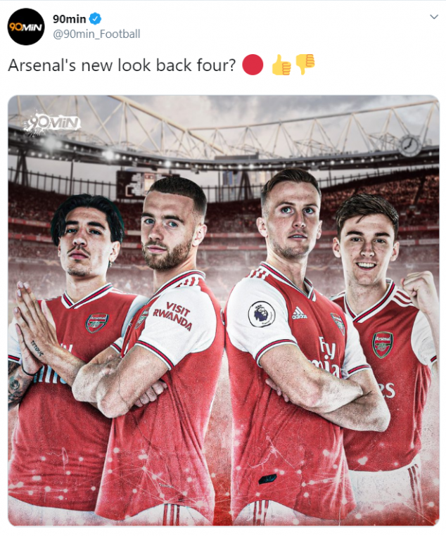 Rob Holding, Hector Bellerin, Keiran Tierney, Calum Chambers, Arsenal