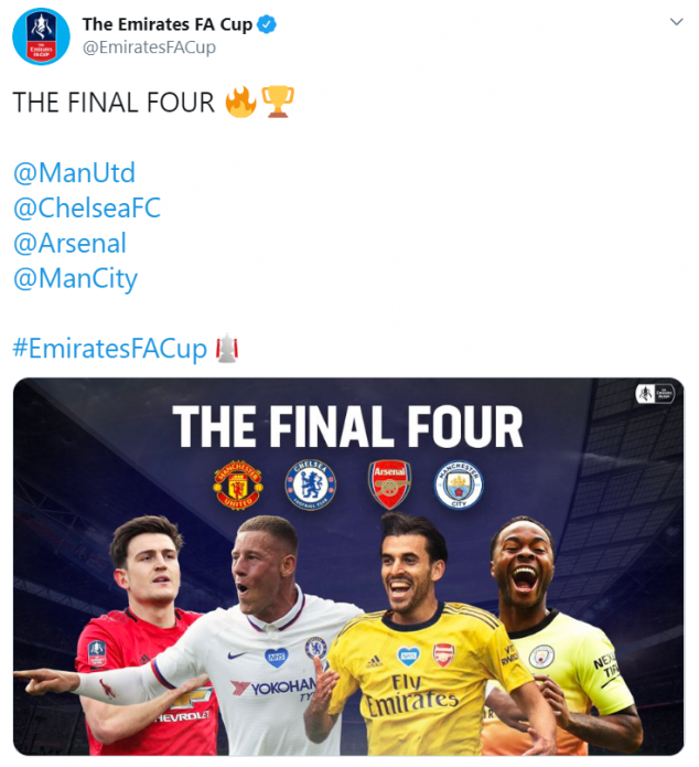 Manchester United, Chelsea, Arsenal, Manchester United, FA Cup semi-finals, Emirates FA Cup