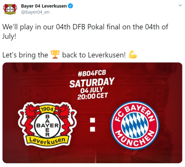 Bayer Leverkusen, Bayern Munich, DFB Pokal Final
