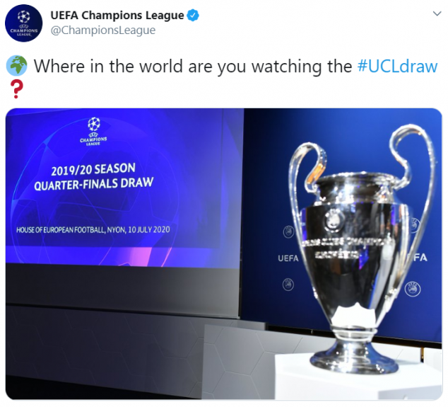 UEFA Champions League, UCL Draw, Atalanta, PSG, RB Leipzig, Atletico Madrid, Bayern Munich, Barcelona, Juventus, Manchester City, Real Madrid