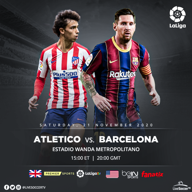 Joao Felix, Lionel Messi, Atletico, Barcelona, La Liga, Premier Sports, beIN Sports, FANATIZ USA, Broadcast Listings