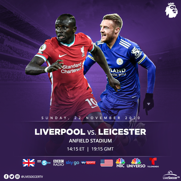 Liverpool, Leicester City, English Premier League, BBC Radio, Sky Sports, NBC Sports, UNIVERSO, Telemundo, Broadcast Listings