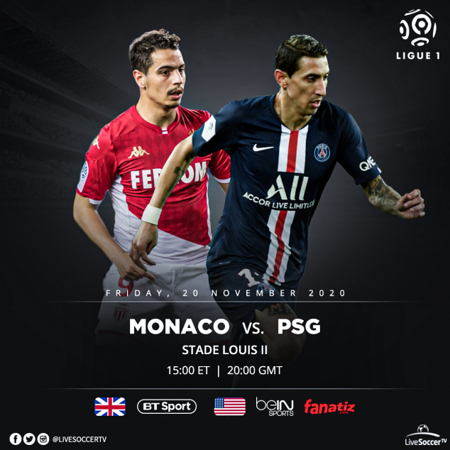 Monaco, PSG, Ligue 1, beIN Sports, Fanatiz USA, BT Sport, Broadcast Listings
