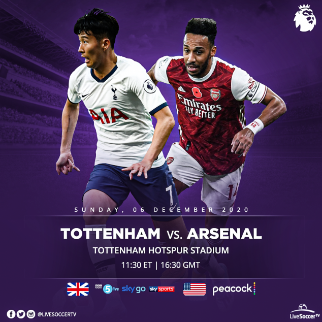 TV Schedules, Broadcast Listings, Tottenham, Arsenal, North London Derby, English Premier League