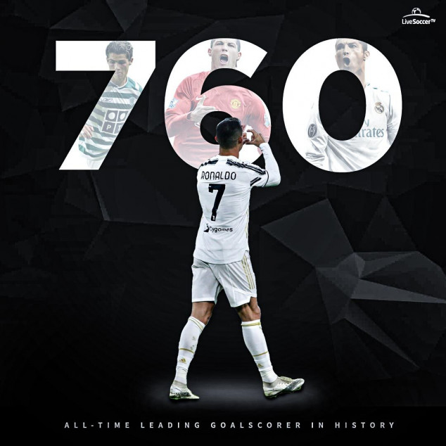 Cristiano Ronaldo, 760 goals, Juventus, Napoli, Supercoppa Italiana