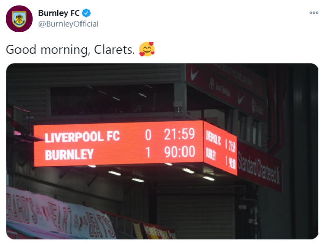 Burnley, Liverpool, Anfield, English Premier League
