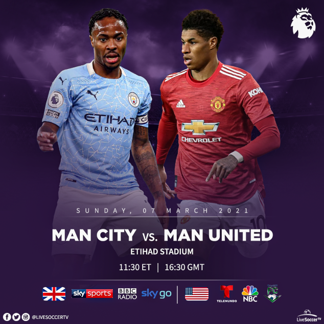 Manchester Derby, Manchester City, Manchester United, Broadcast Listings, English Premier League