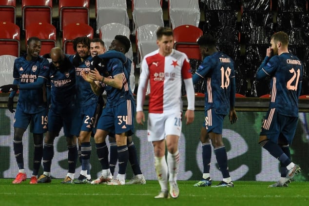 Arsenal ease past Slavia Prague into Europa League semi-final
