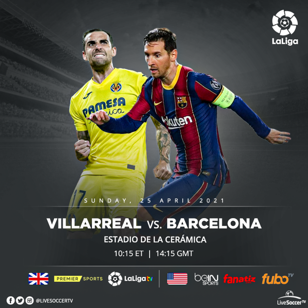 Villarreal, Barcelona, La Liga, Broadcast listings