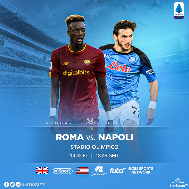 Napoli, Roma, Serie A, Broadcast Listings