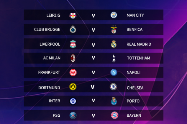 UCL draw: Liverpool get Real, PSG face Bayern