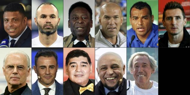 Mondial-2022: de Pelé à Zidane, le onze de légende