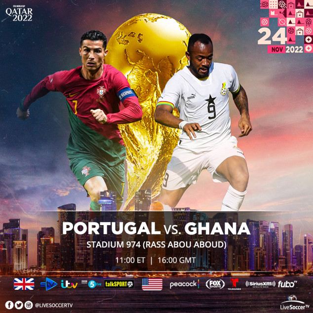 Portugal, Ghana, FIFA World Cup, Qatar 2022, Broadcast Listings