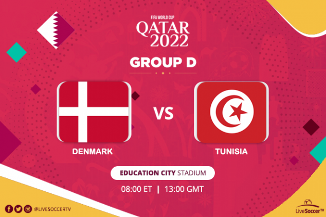 FIFA WC: Where to watch Denmark vs Tunisia live