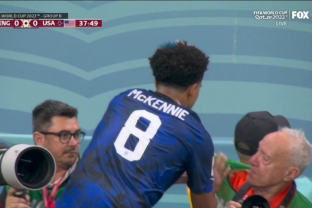 Fans react to McKennie and photographer incident