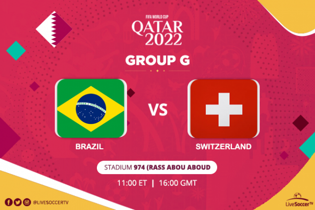 Brazil vs Switzerland broadcast information