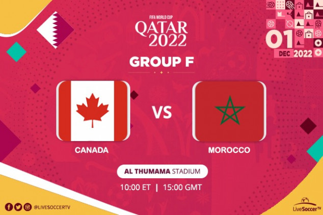 Canada vs Morocco broadcast information