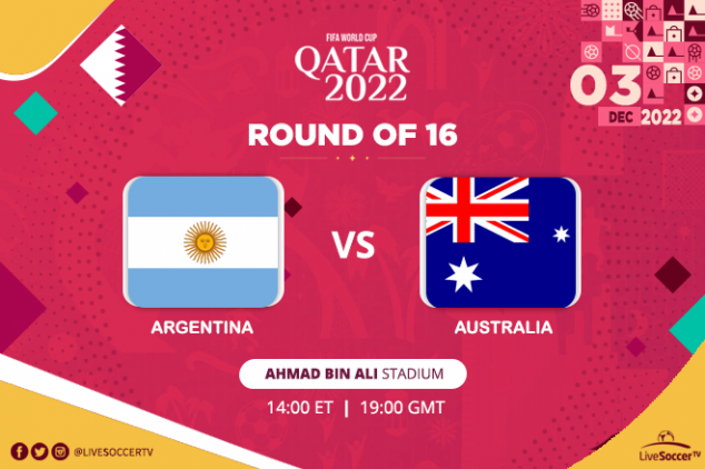 FIFA WC - Argentina vs Australia broadcast info