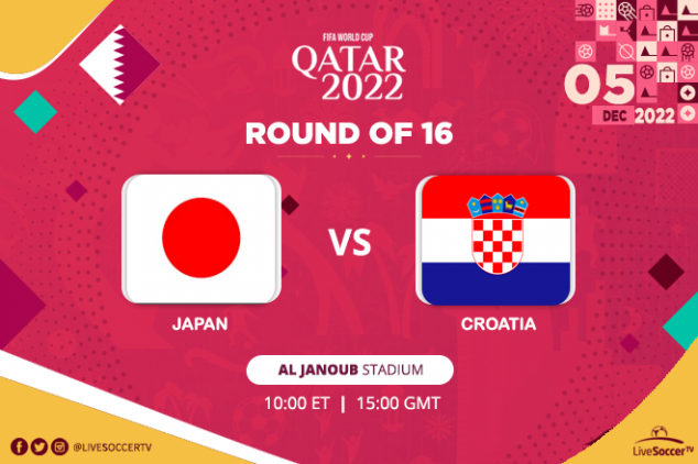 Japan vs Croatia: broadcast information