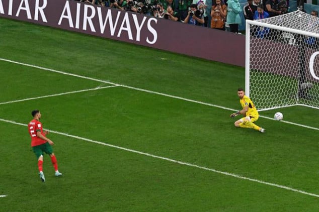 WATCH: Hakimi scores Panenka penalty vs. Spain