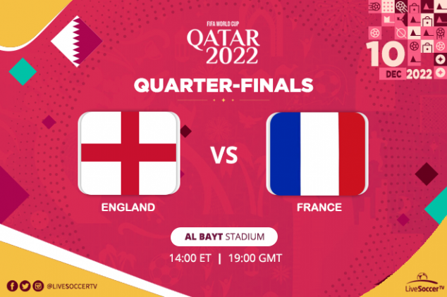 World Cup: England vs France broadcast info