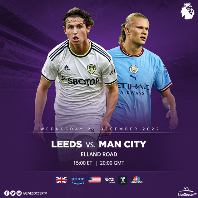 Leeds, Manchester City, English Premier League, Broadcast Listings