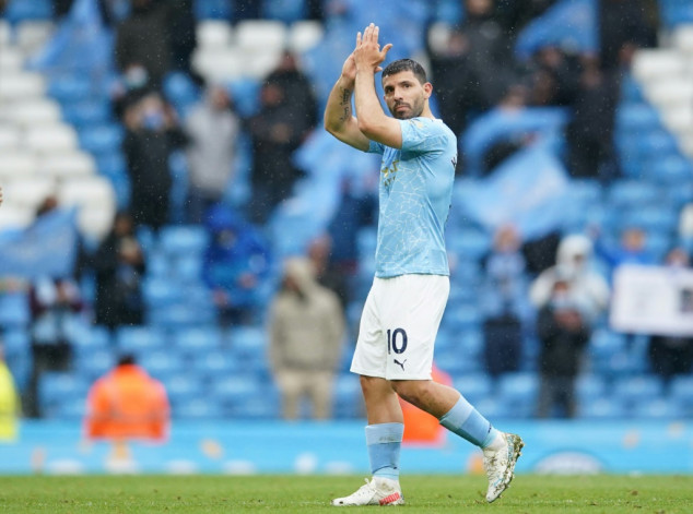 Aguero signs off in style in Man City romp