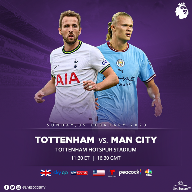 Tottenham, Manchester City, English Premier League, Broadcast Listings