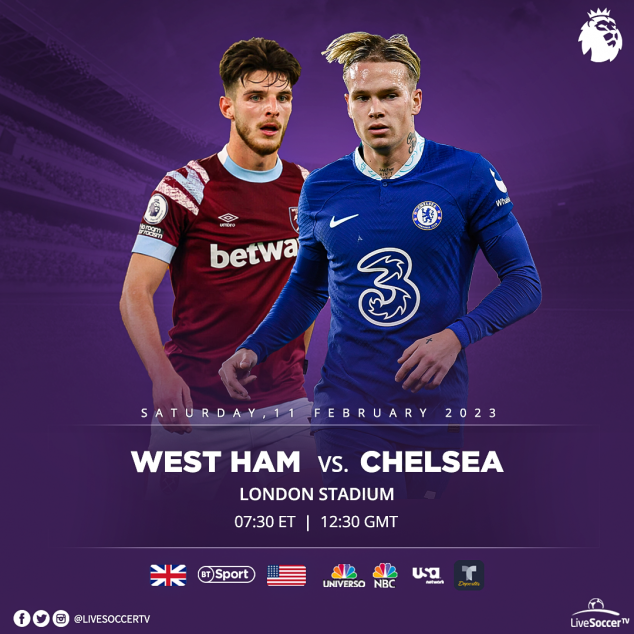West Ham, Chelsea, English Premier League, Broadcast Listings