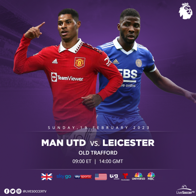 Manchester United, Leicester, Broadcast Listings, English Premier League