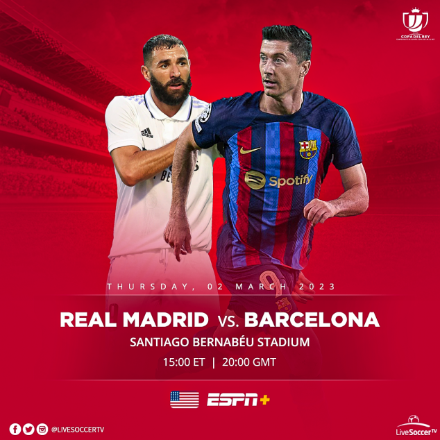 Real Madrid, Barcelona, El Clasico, Copa del Rey, Broadcast Listings