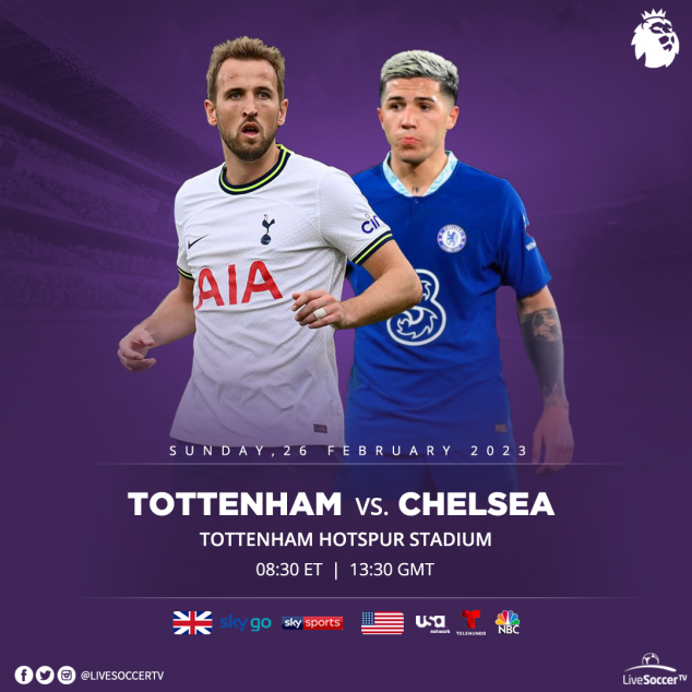 Tottenham, Chelsea, English Premier League, Broadcast Listings