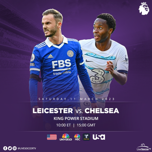 Leicester, Chelsea, English Premier League, Broadcast Listings