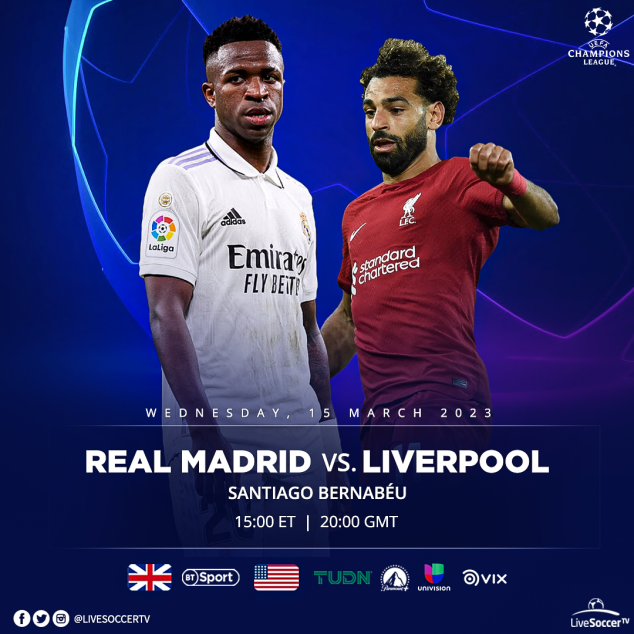 Real Madrid, Liverpool, UEFA Champions League, Broadcast Listings