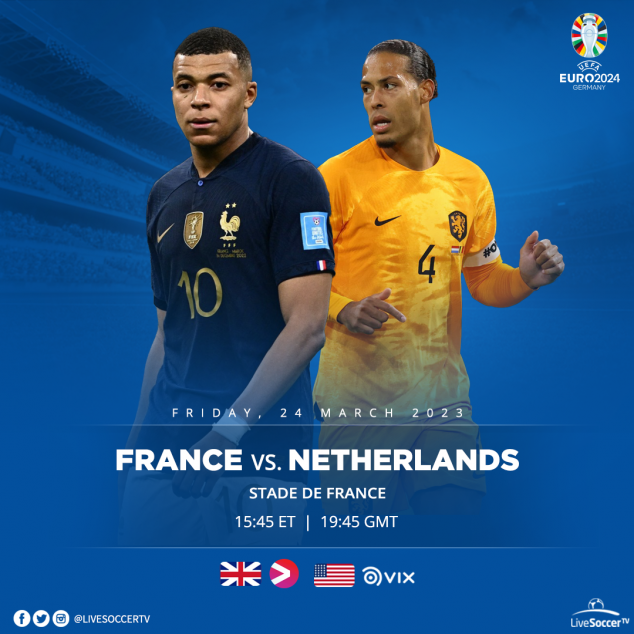 France, Netherlands, UEFA Euro 2024 Qualifying, Broadcast Listings