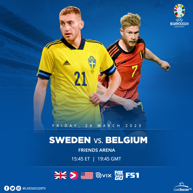 Sweden, Belgium, UEFA Euro 2024 Qualifying, Broadcast Listings