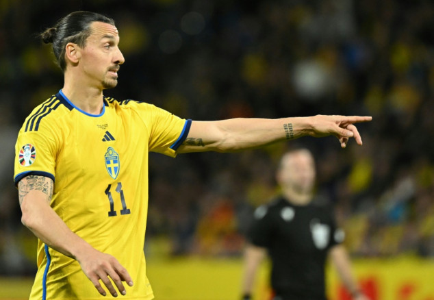 Ibrahimovic, 41, becomes Euros' oldest player in losing cause