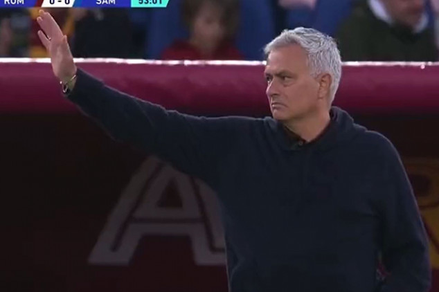 CLASS ACT: Jose stops racist chants from Roma fans