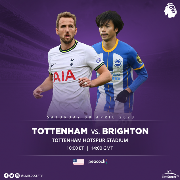 Tottenham, Brighton, English Premier League, Broadcast Listings
