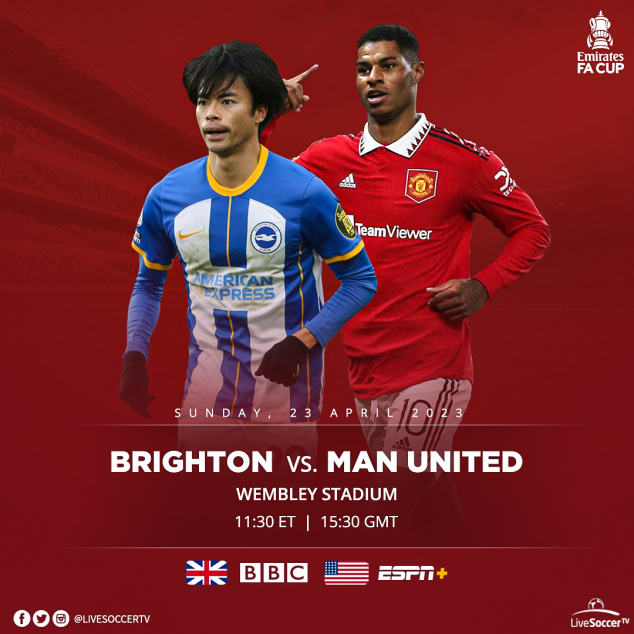 Brighton and Hove Albion, Manchester United, FA Cup, Broadcast Listings